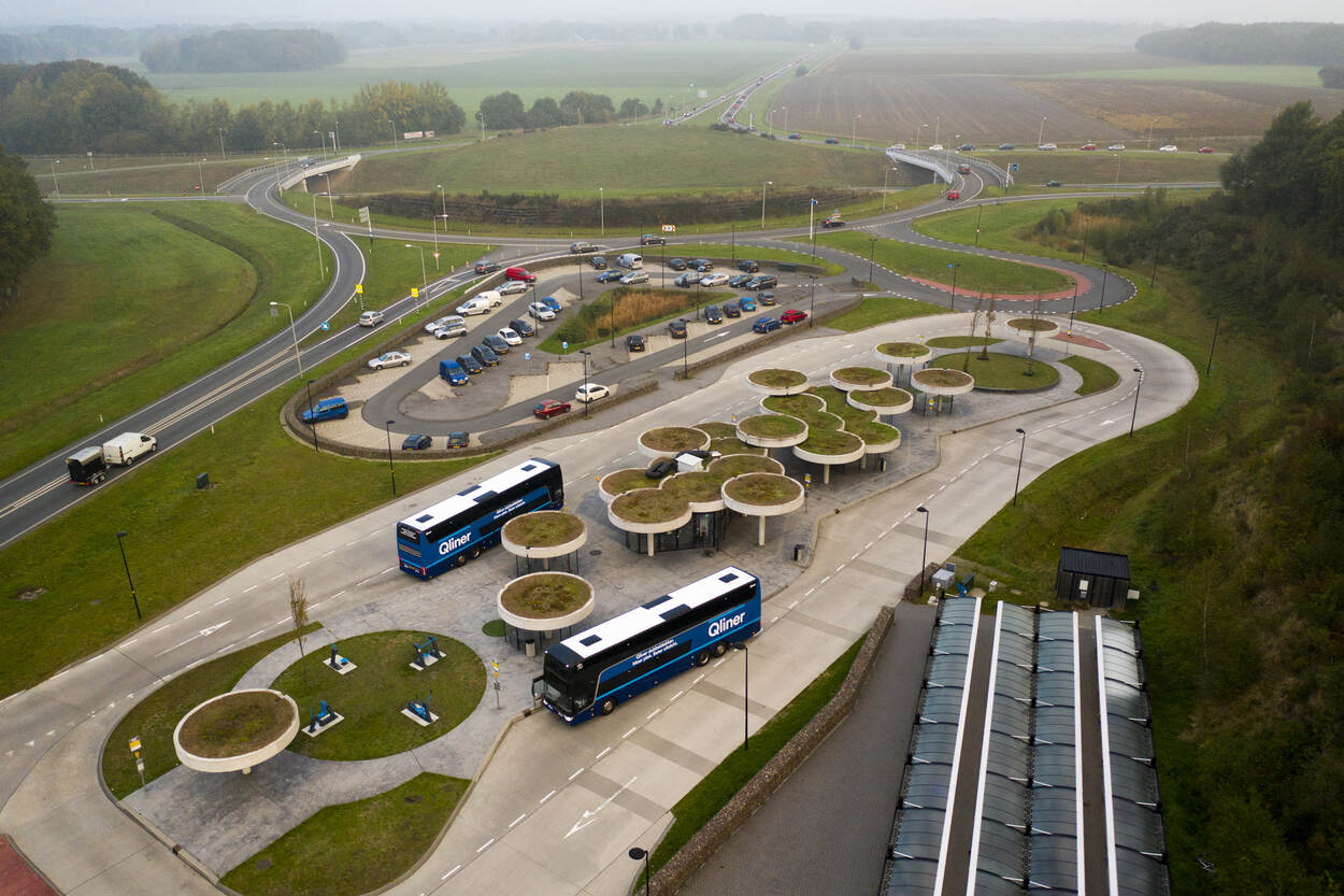Aerial photo of Regional Mobility Hub in Gieten