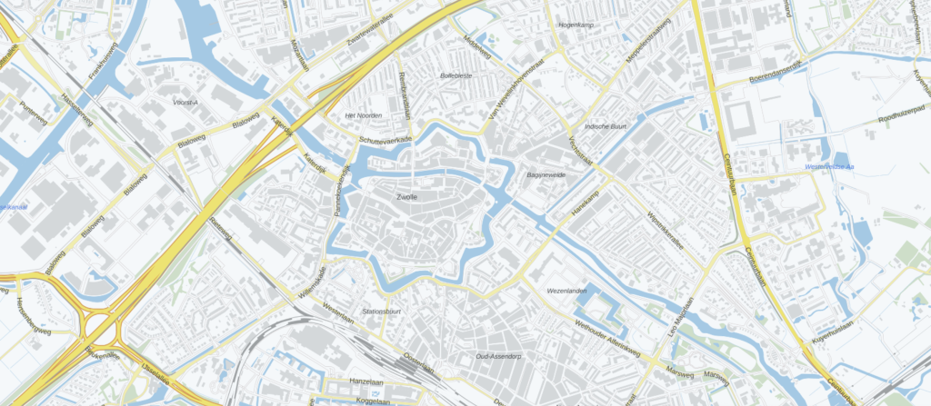 Google map kaartje van Zwolle