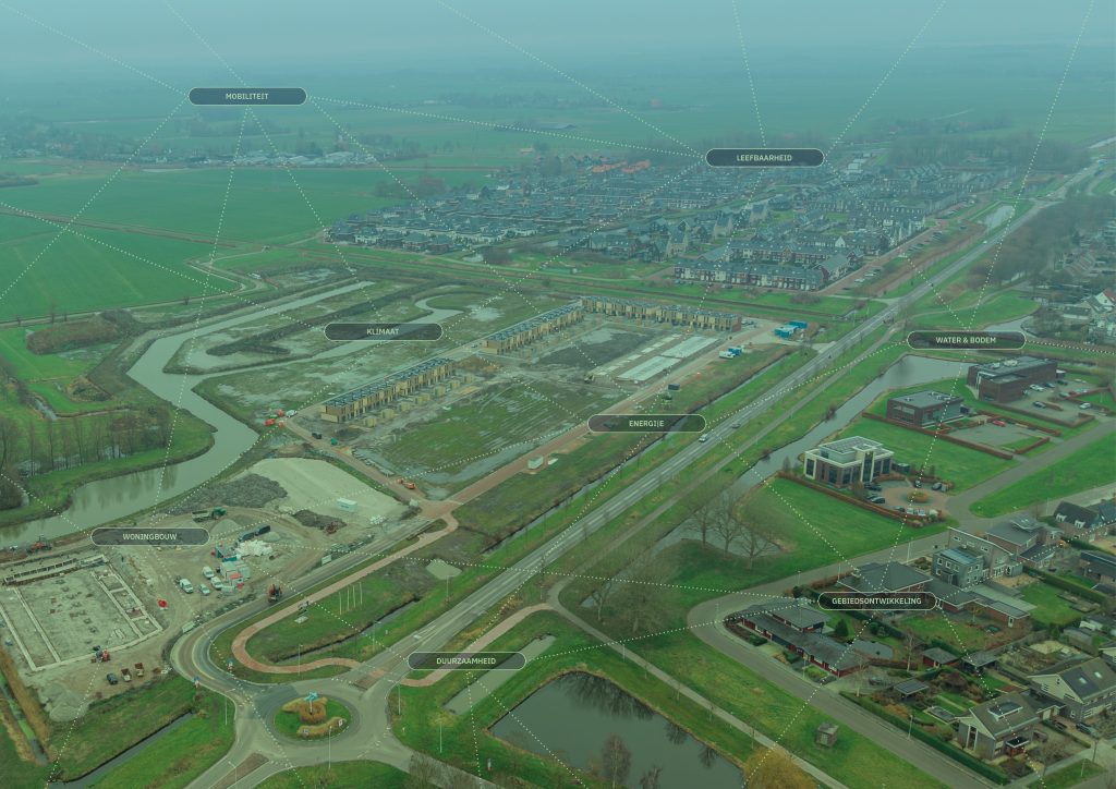 Luchtfoto van een stedelijk gebied